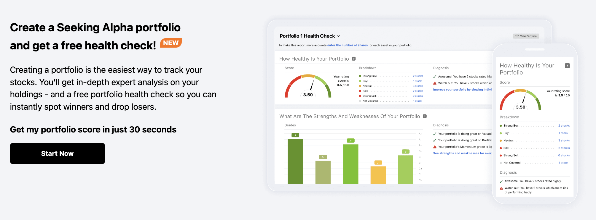 screenshot of Seeking Alpha